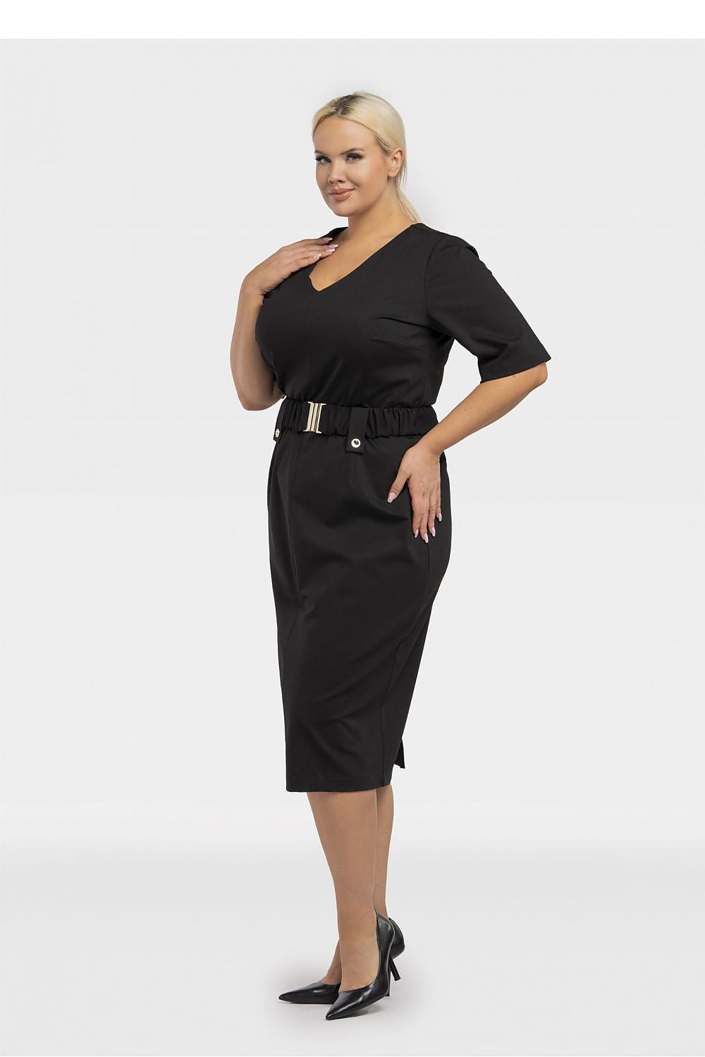  Plus size dress model 195025 Karko 