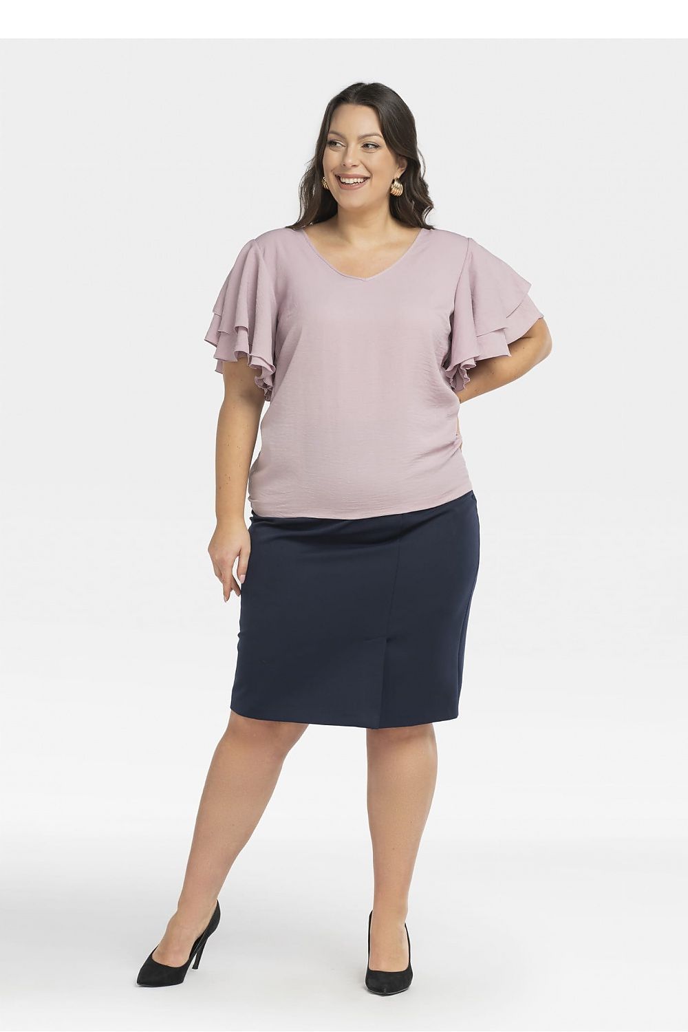  Plus size blouse model 198325 Karko 