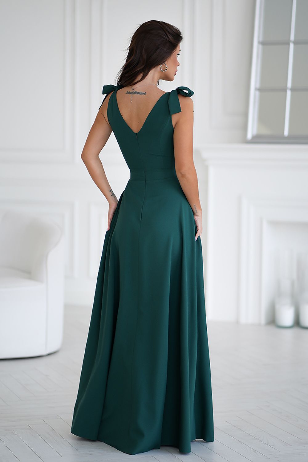  Long dress model 202372 Bicotone 