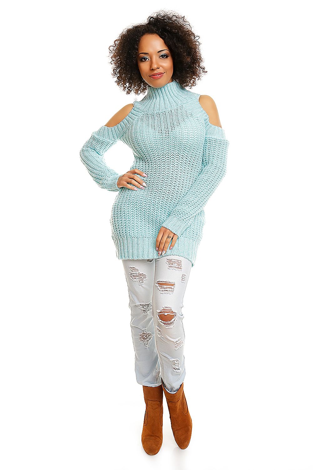  Hard-knitted jumper model 84344 PeeKaBoo 