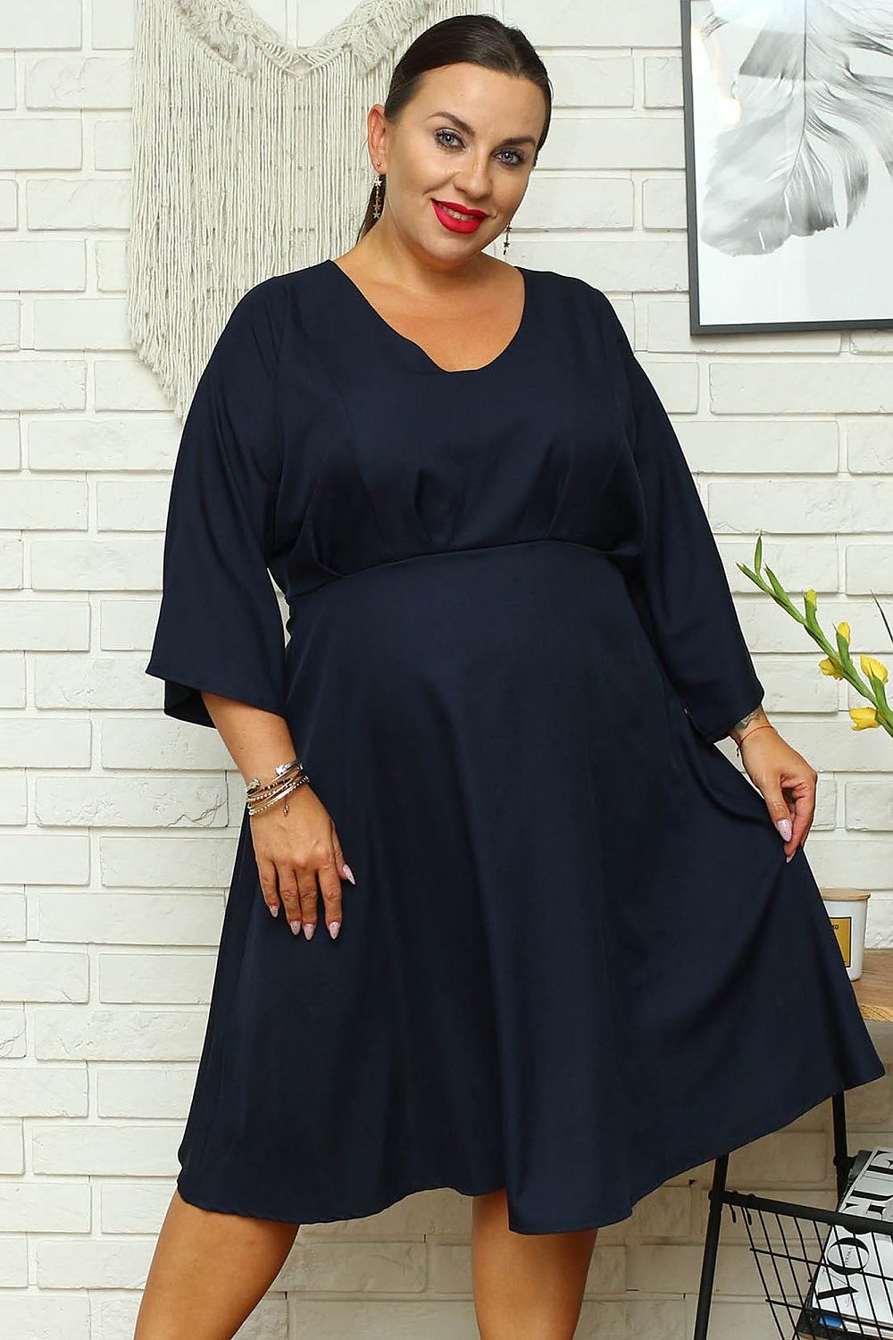  Plus size dress model 168960 Karko 