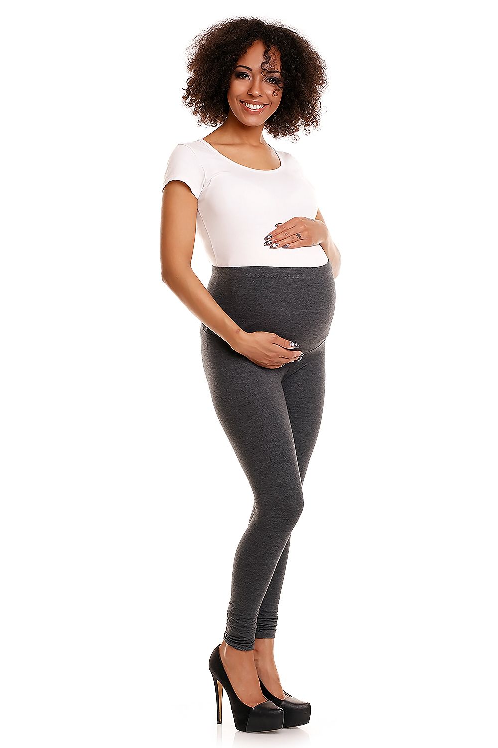  Maternity leggings model 174803 PeeKaBoo 